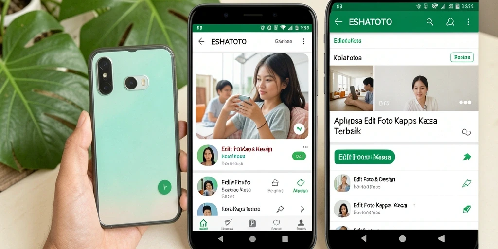 Antarmuka ESHATOTO dengan fitur Edit Foto Kertas Kaca yang mudah digunakan.
