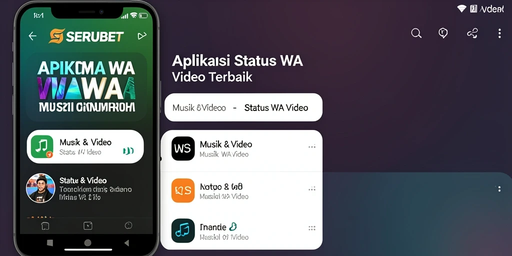 Antarmuka aplikasi SERUBET untuk Status WA Video yang menarik dan mudah digunakan.