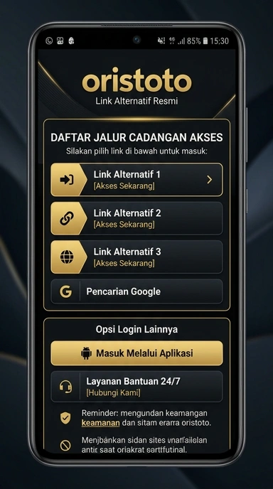 Tampilan link alternatif oristoto