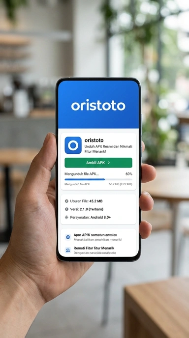Tampilan halaman APK oristoto