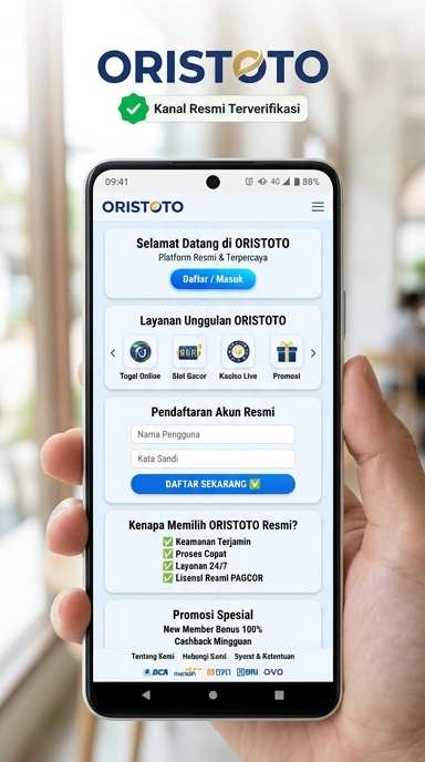 Tampilan kanal resmi oristoto